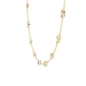The Prism Emerald-Cut Bezel Lab Diamond Necklace